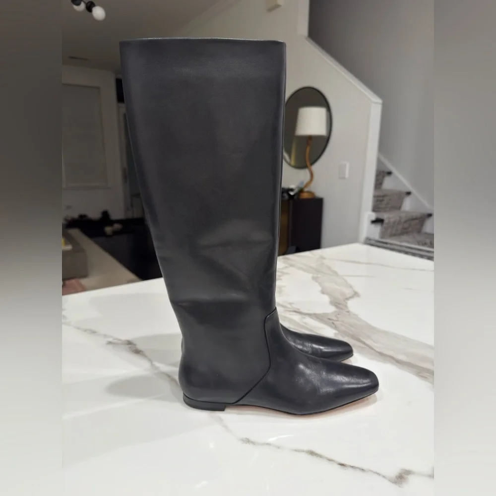Loeffler Randall “Lillian” Tall Boot Black Leather Size 7 Like New - Picture 1 of 12